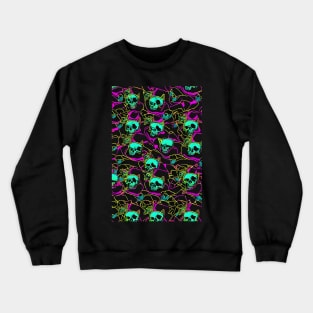 Neon cat skull Crewneck Sweatshirt